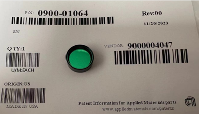 0900-01064  FLTR BANDPASS VISIBLE 484NM-CTR 2NM-HW